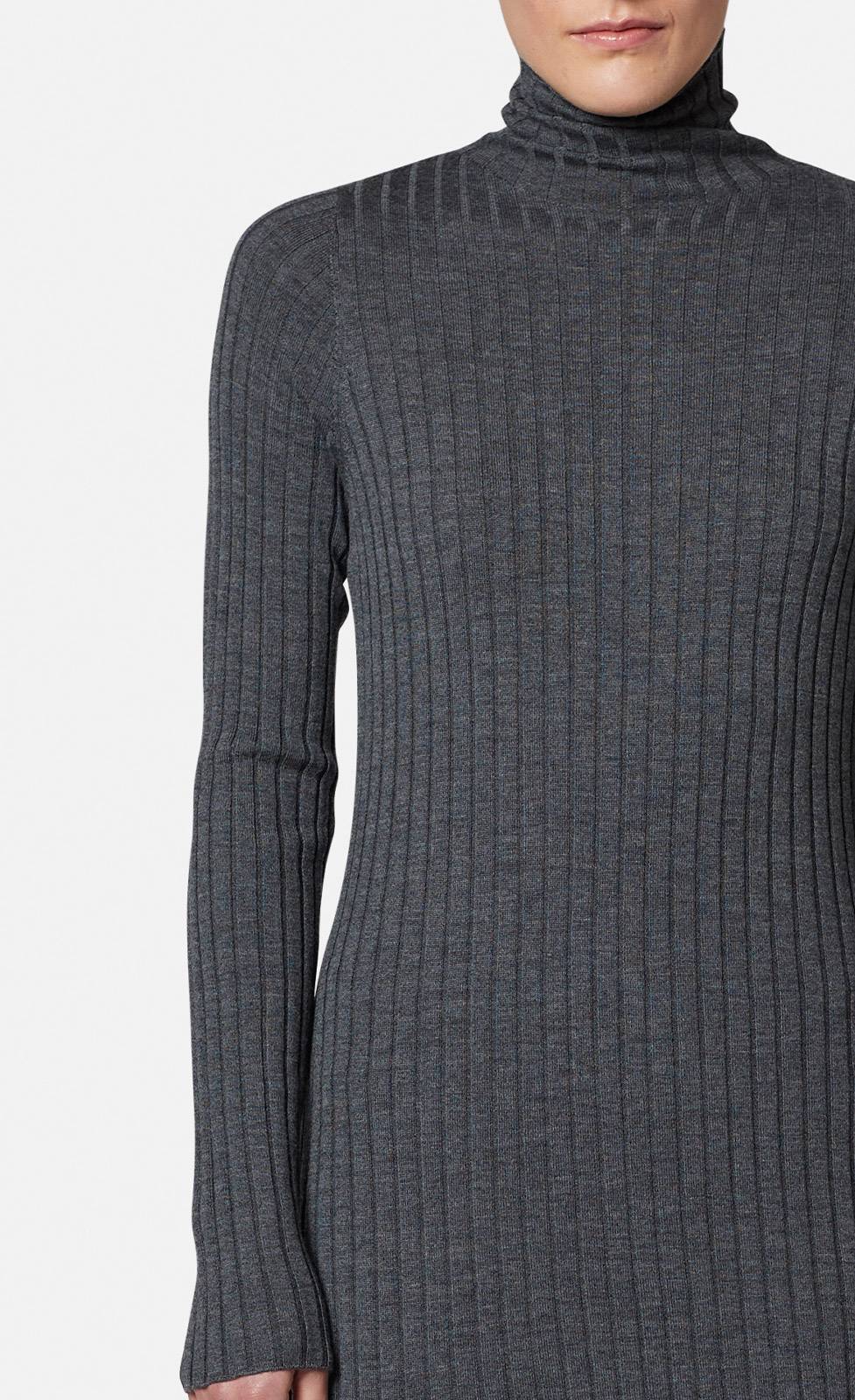 Kiefermann Filja Geripptes Strickkleid aus Merinowolle Große Rabatte