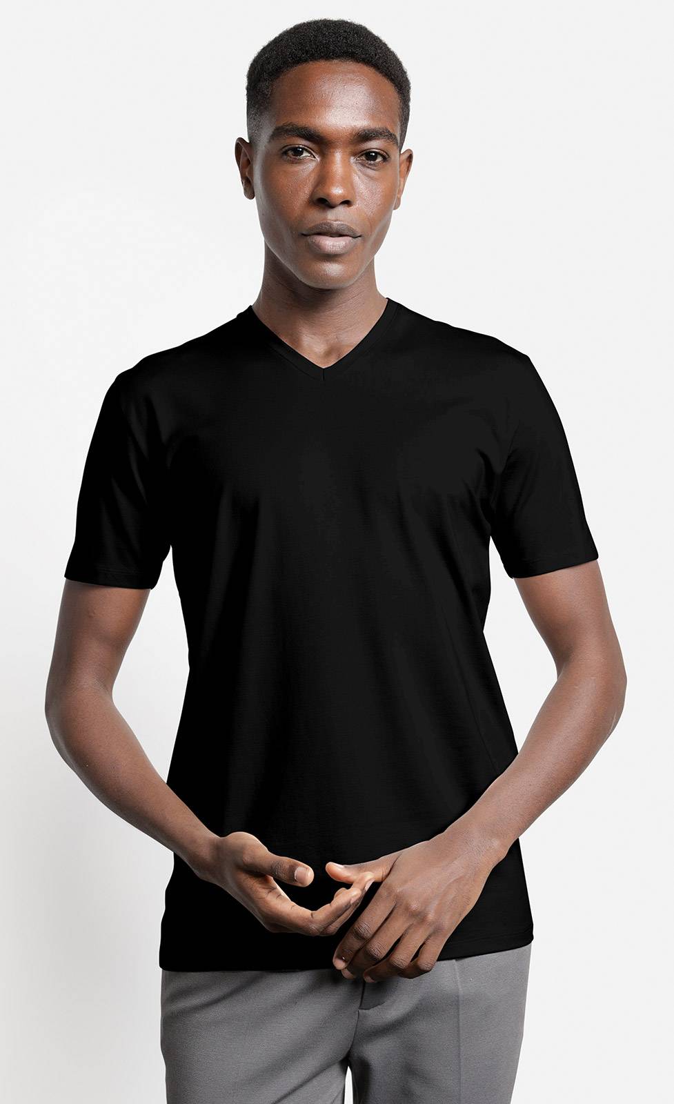 Kiefermann Hapes V-Ausschnitt T-Shirt aus Baumwolle-Modal VIP-Rabatte