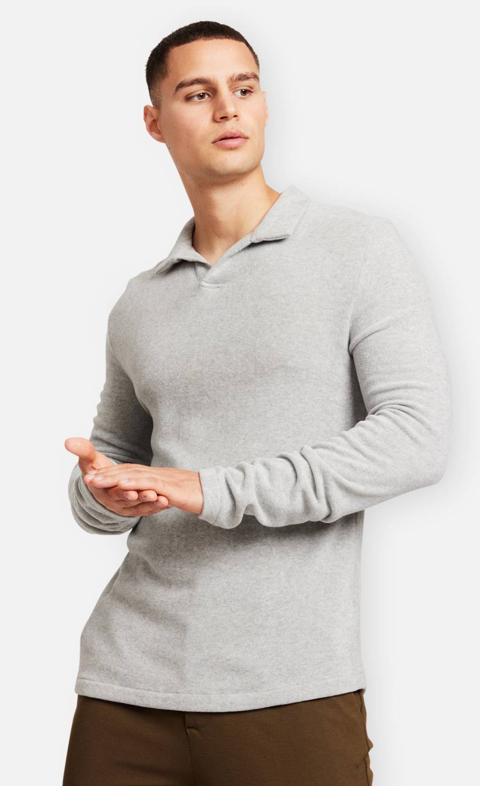 Kiefermann Tonin Langarm Poloshirt aus gebrushter Ware Letzte 3 Tage
