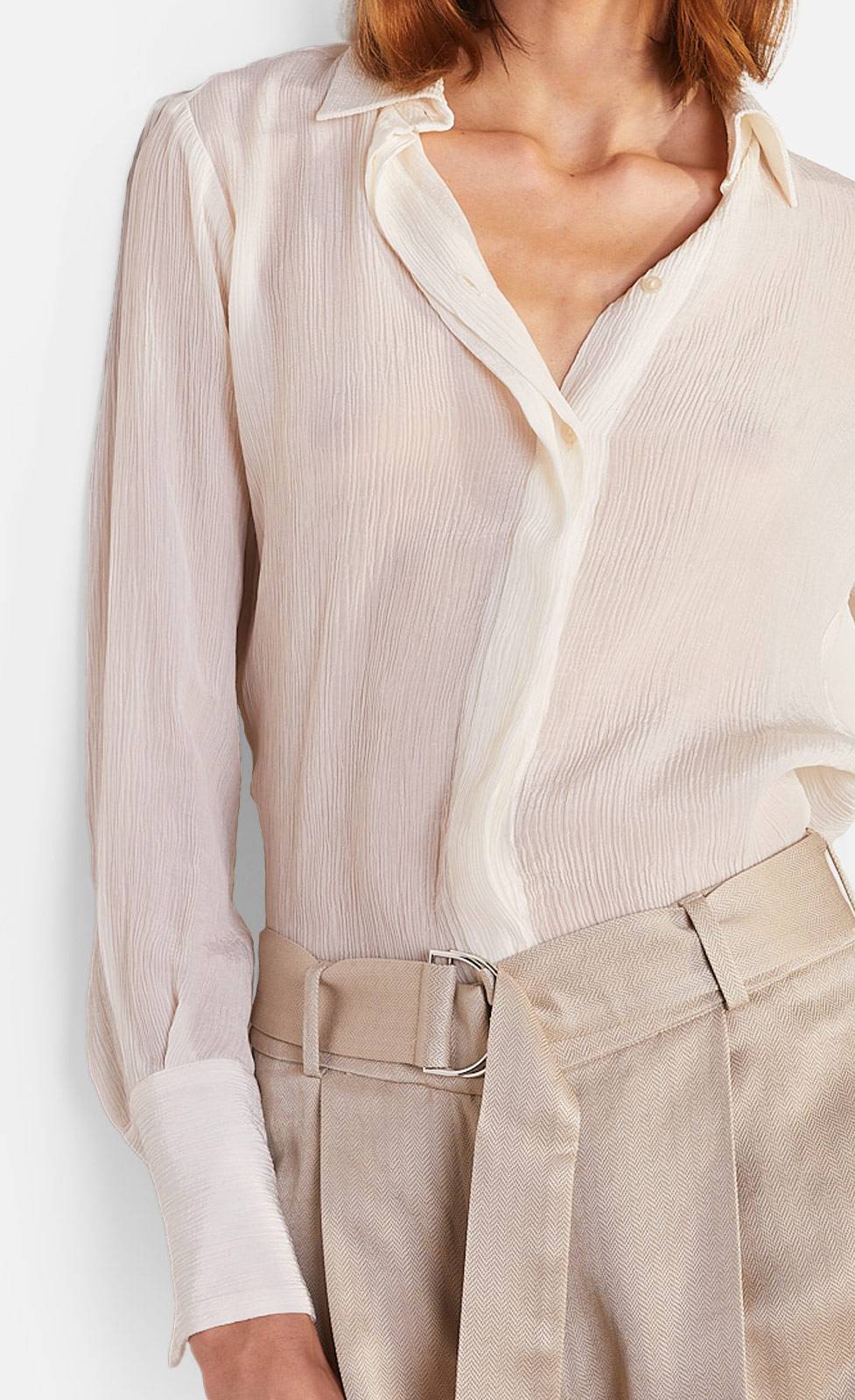 Kiefermann Antje Semitransparente Bluse aus Crinkle-Ware Angebote