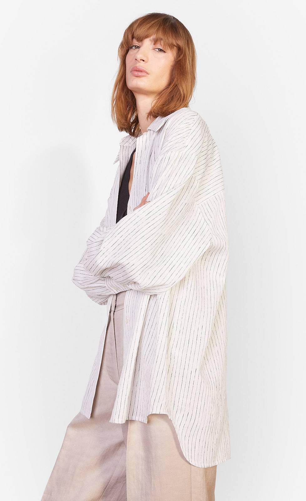 Kiefermann Cindy Gestreifte Longbluse in Crinkle-Optik Begrenztes Angebot
