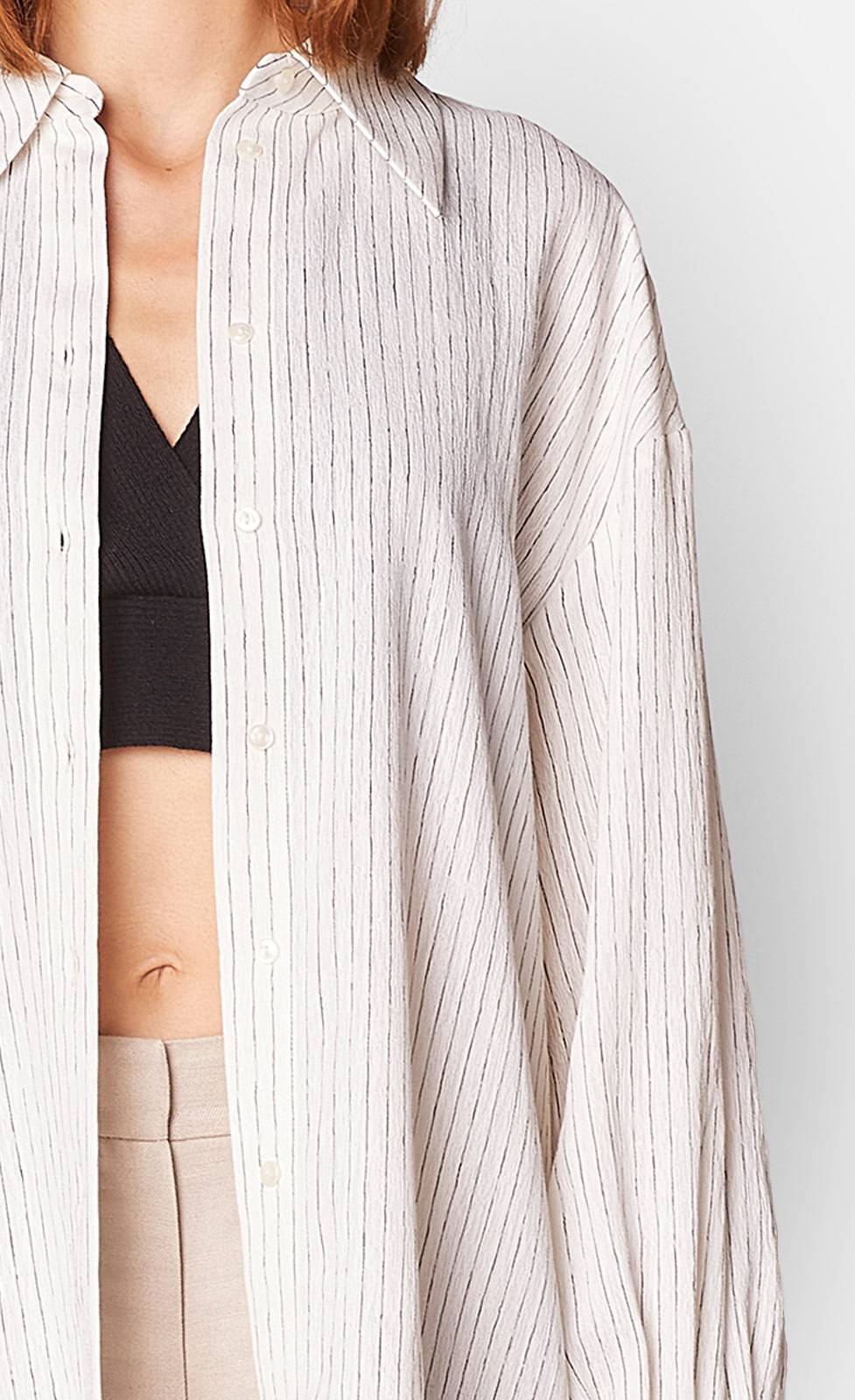 Kiefermann Cindy Gestreifte Longbluse in Crinkle-Optik Begrenztes Angebot
