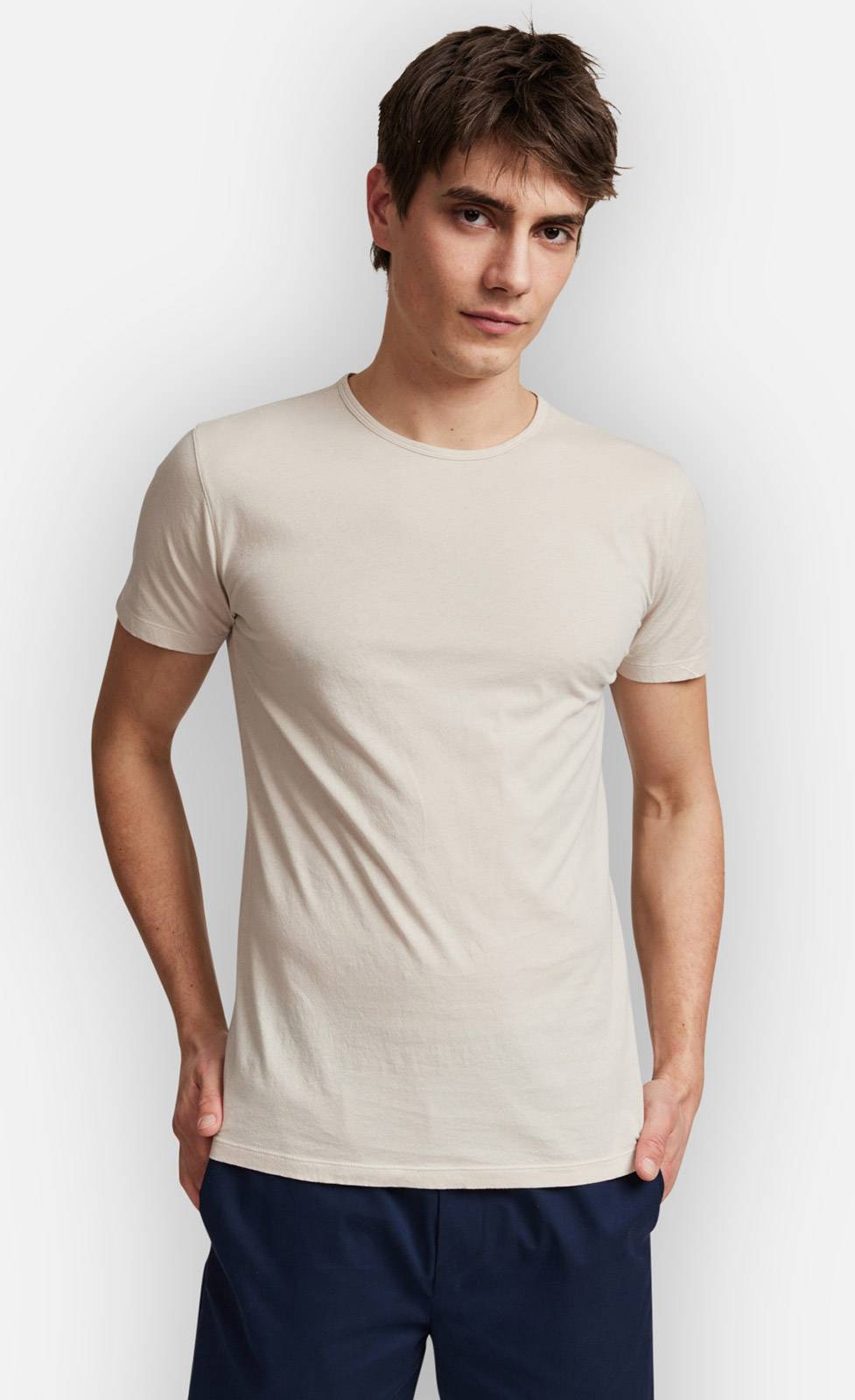 Kiefermann Lio Baumwoll-T-Shirt mit Rundhals Sonderangebot der Fabrik