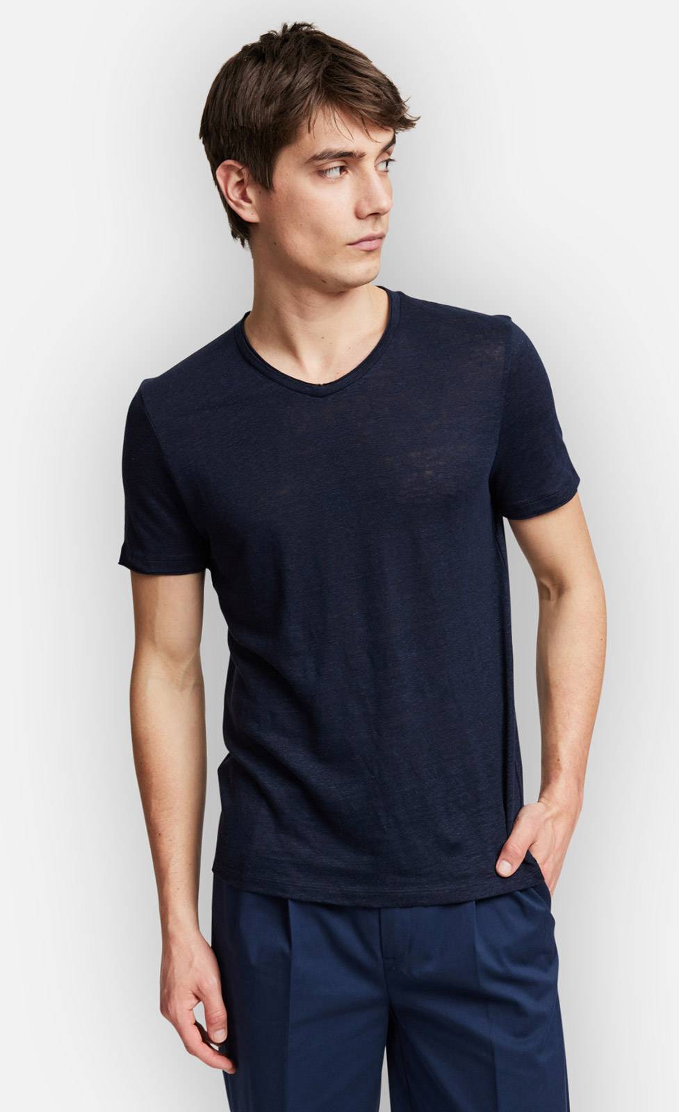 Kiefermann Flynn Leinen-T-Shirt mit V-Ausschnitt Bis zu 55% Rabatt