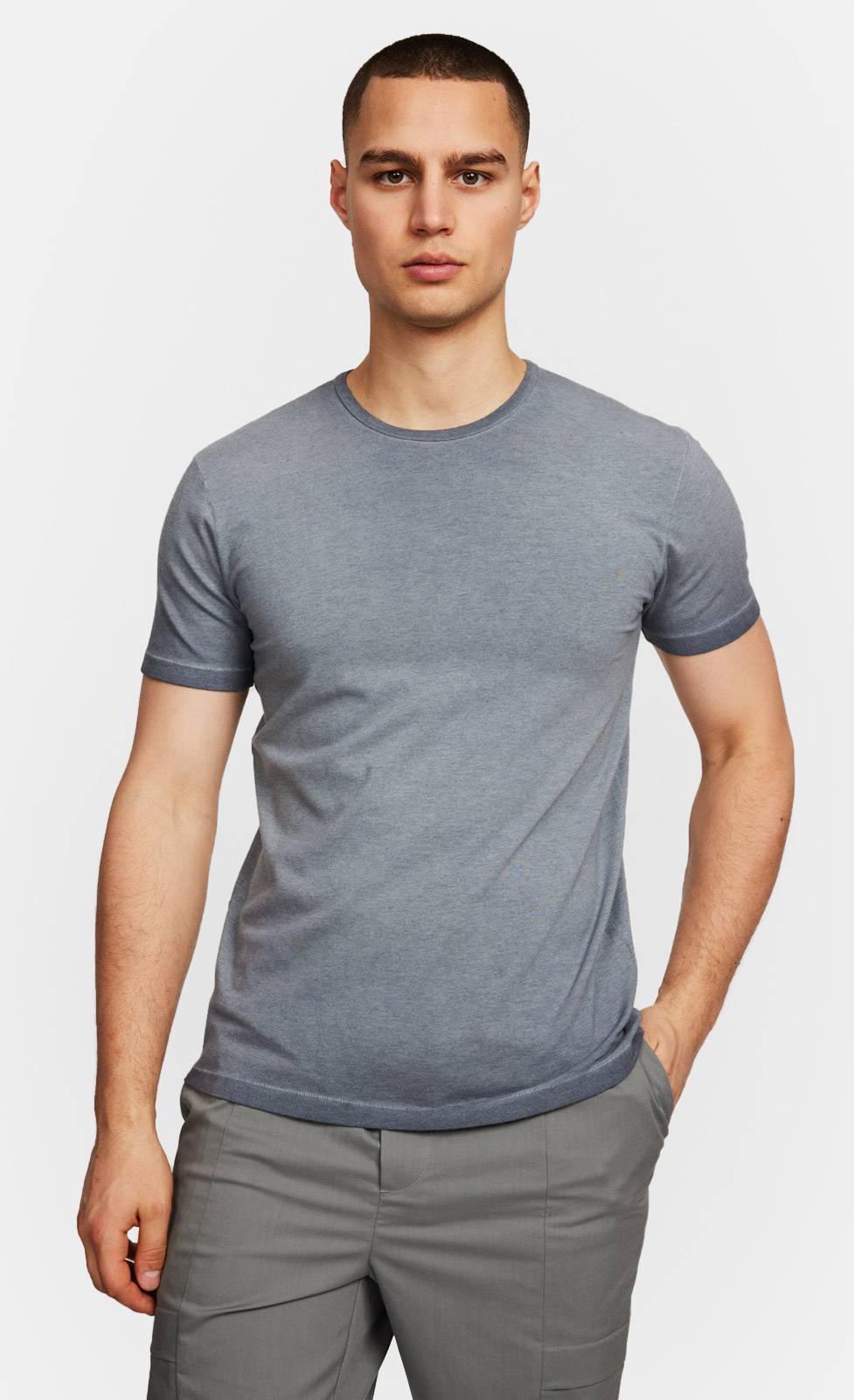 Kiefermann Robin Überfärbtes Rundhals-T-Shirt Discount Store für neue Produkte