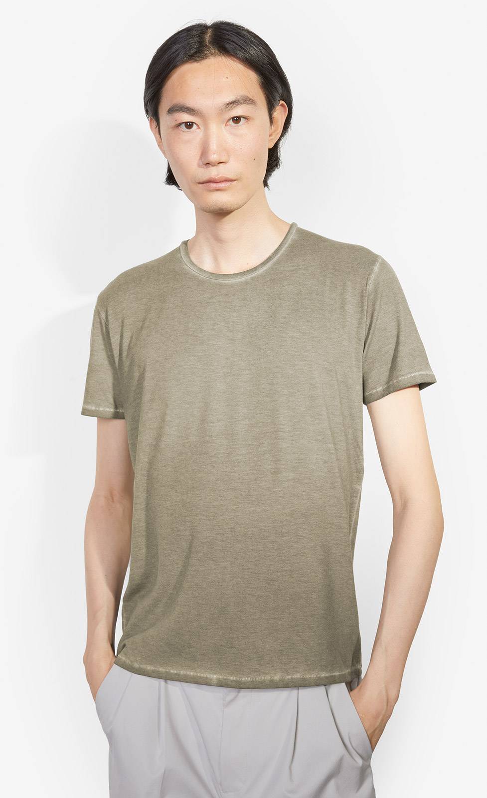 Kiefermann Robin Überfärbtes Rundhals-T-Shirt Discount Store für neue Produkte