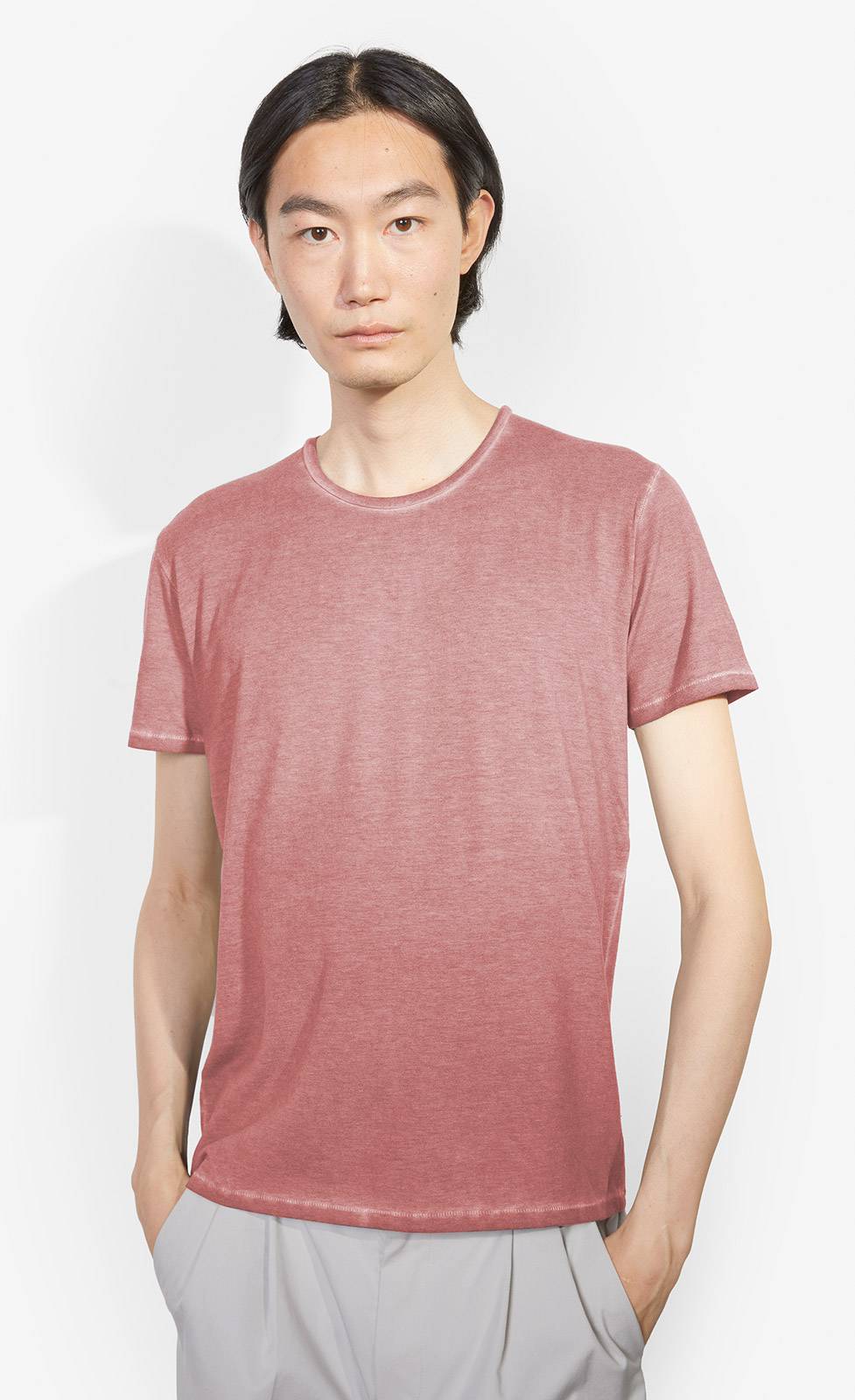 Kiefermann Robin Überfärbtes Rundhals-T-Shirt Discount Store für neue Produkte