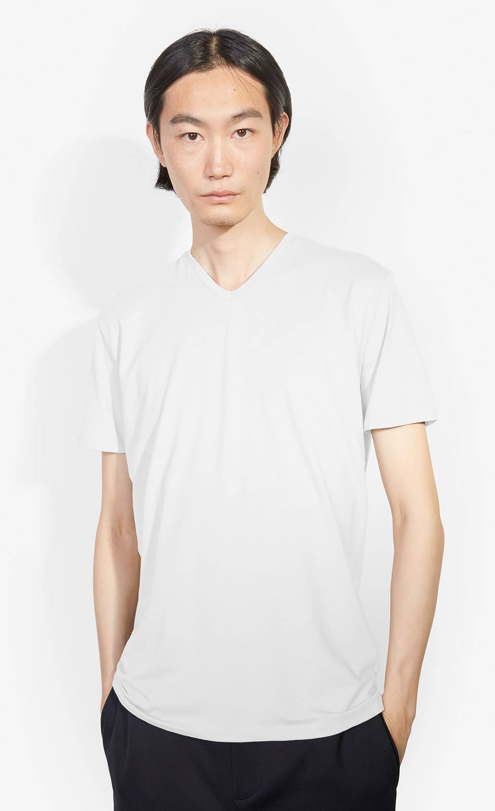 Kiefermann Hape V-Ausschnitt T-Shirt aus Baumwolle-Modal Fabrikladen