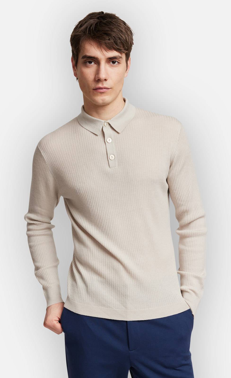 Kiefermann Yannik Polo aus Merinowolle Begrenztes Angebot