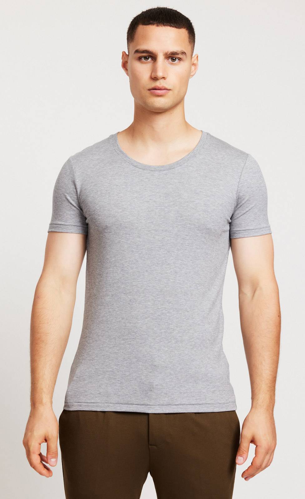 Kiefermann Miro T-Shirt aus feinem Rippjersey Neueste Stile
