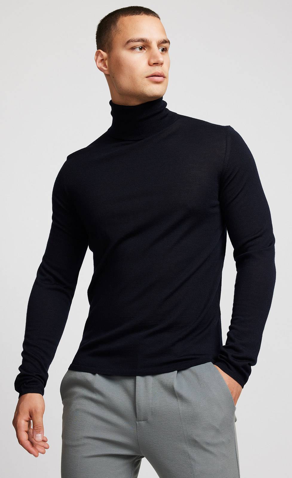 Kiefermann Theo Merino Rollkragen-Strickpullover Outlet