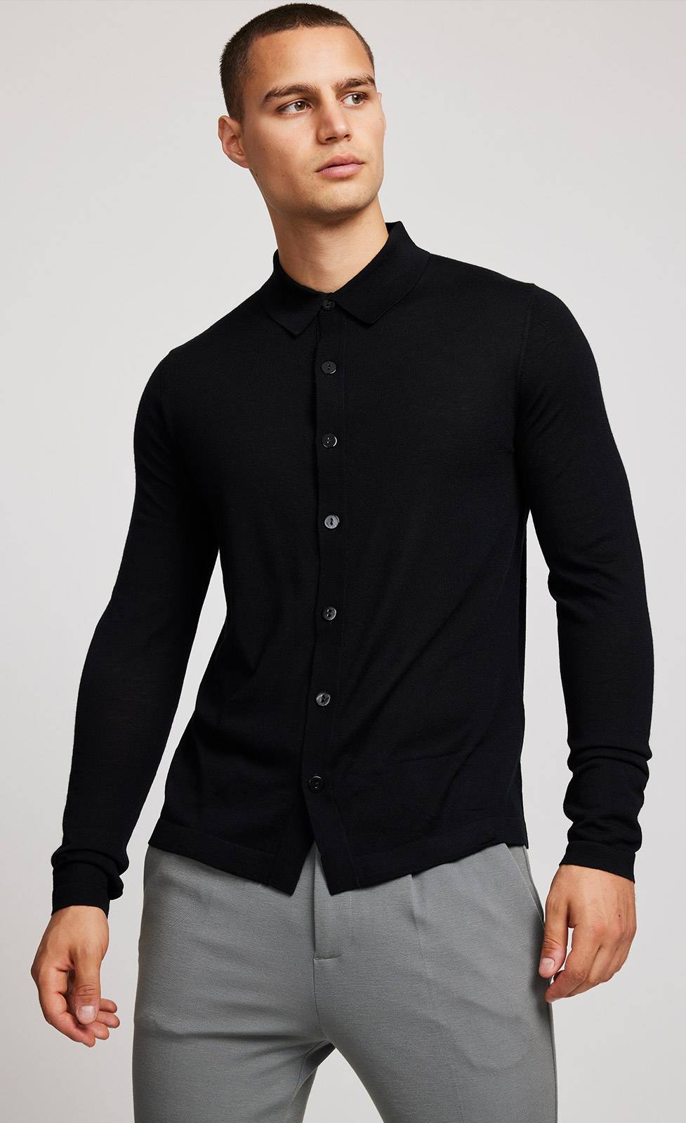 Kiefermann Adam Merino Strickhemd Sonderangebot