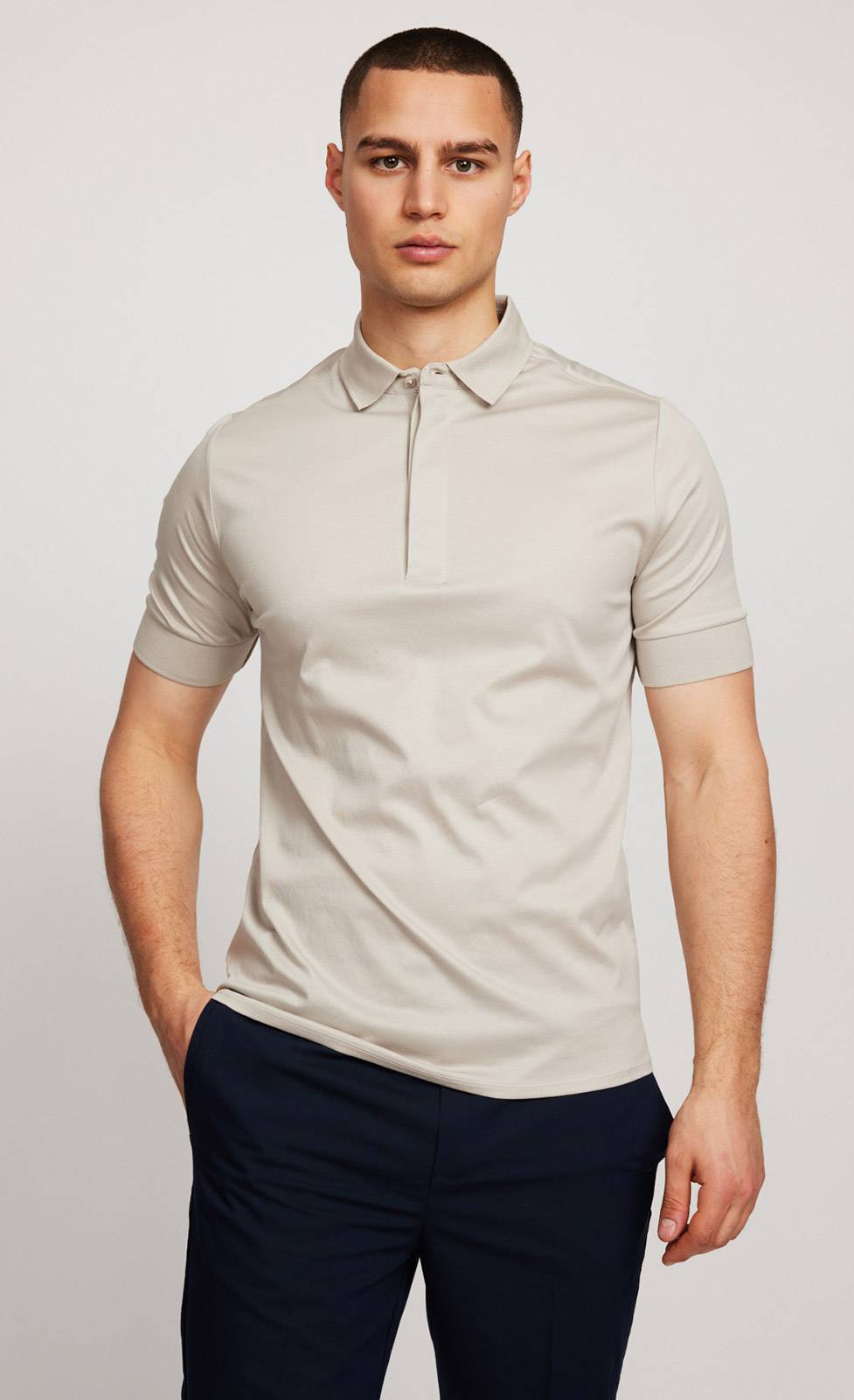 Kiefermann Wilson Poloshirt aus merzerisierter Baumwolle Tiefpreis