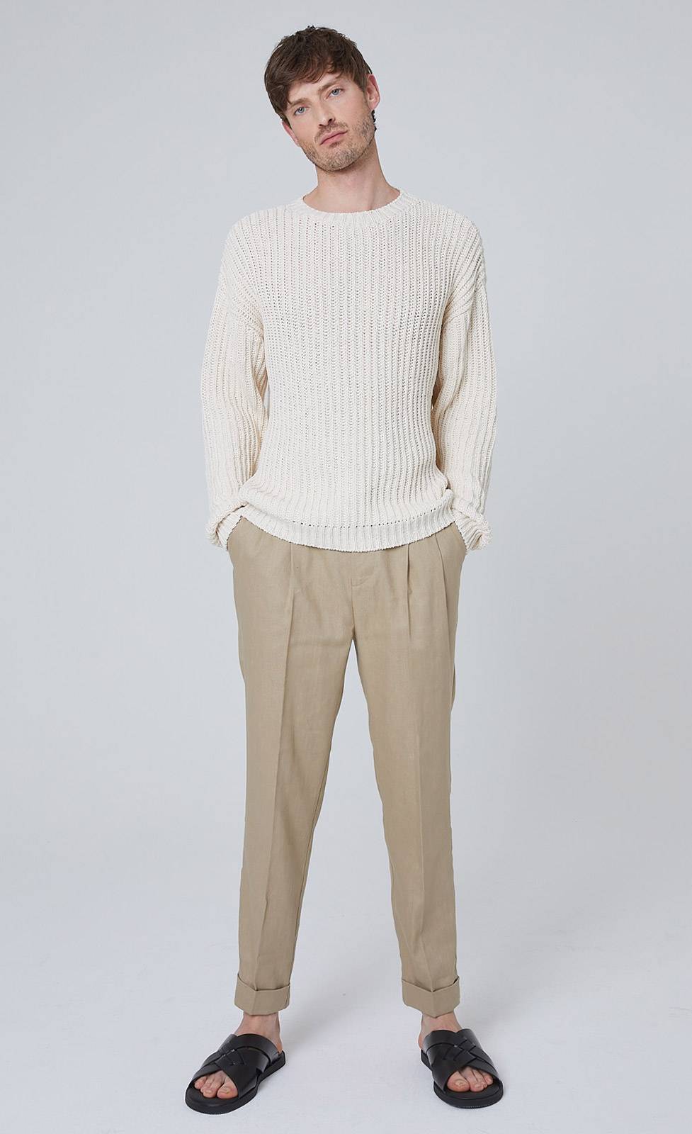 Kiefermann Elio Baumwolle-Leinen Strickpullover Neueste Stile