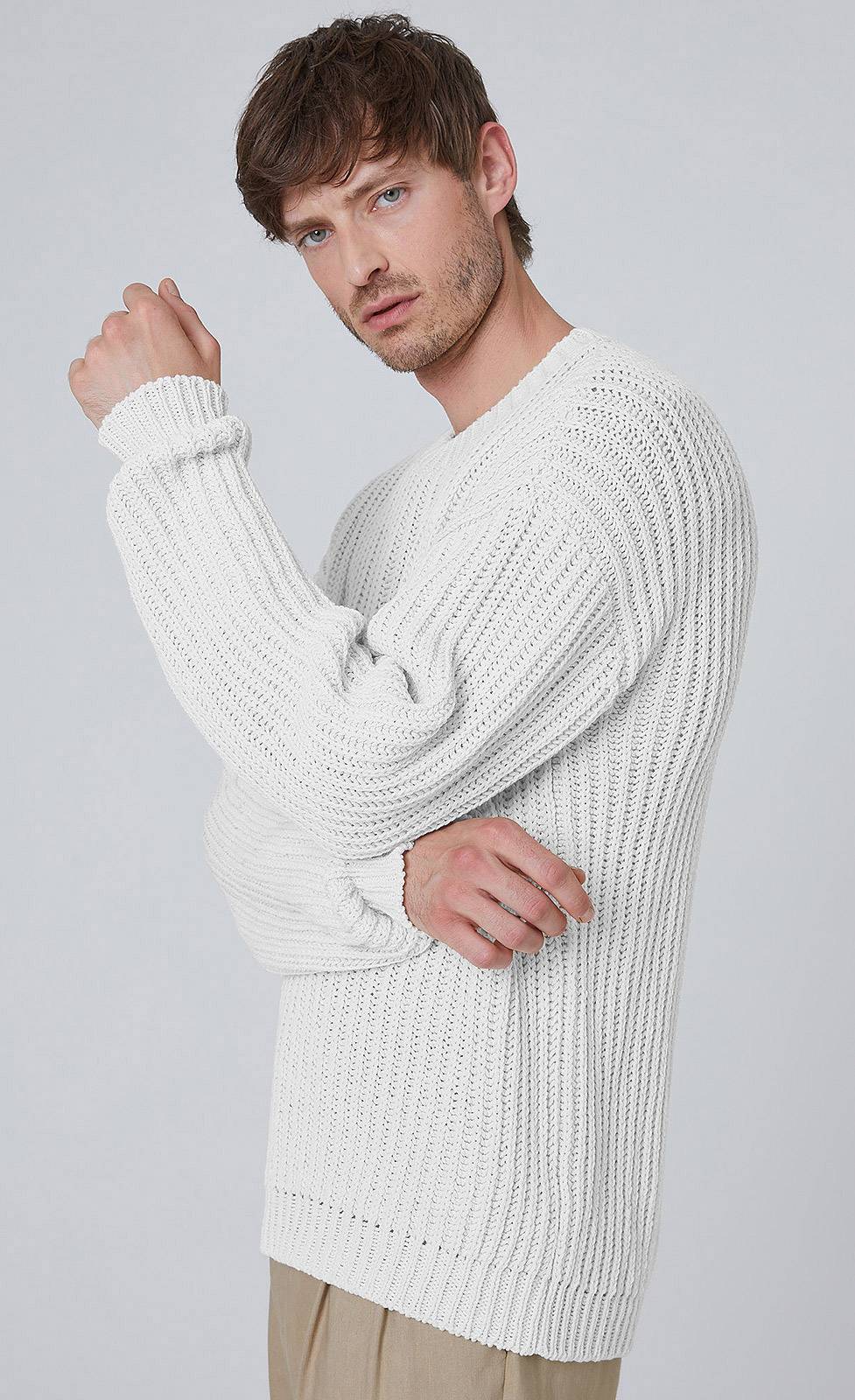 Kiefermann Elio Baumwolle-Leinen Strickpullover Neueste Stile