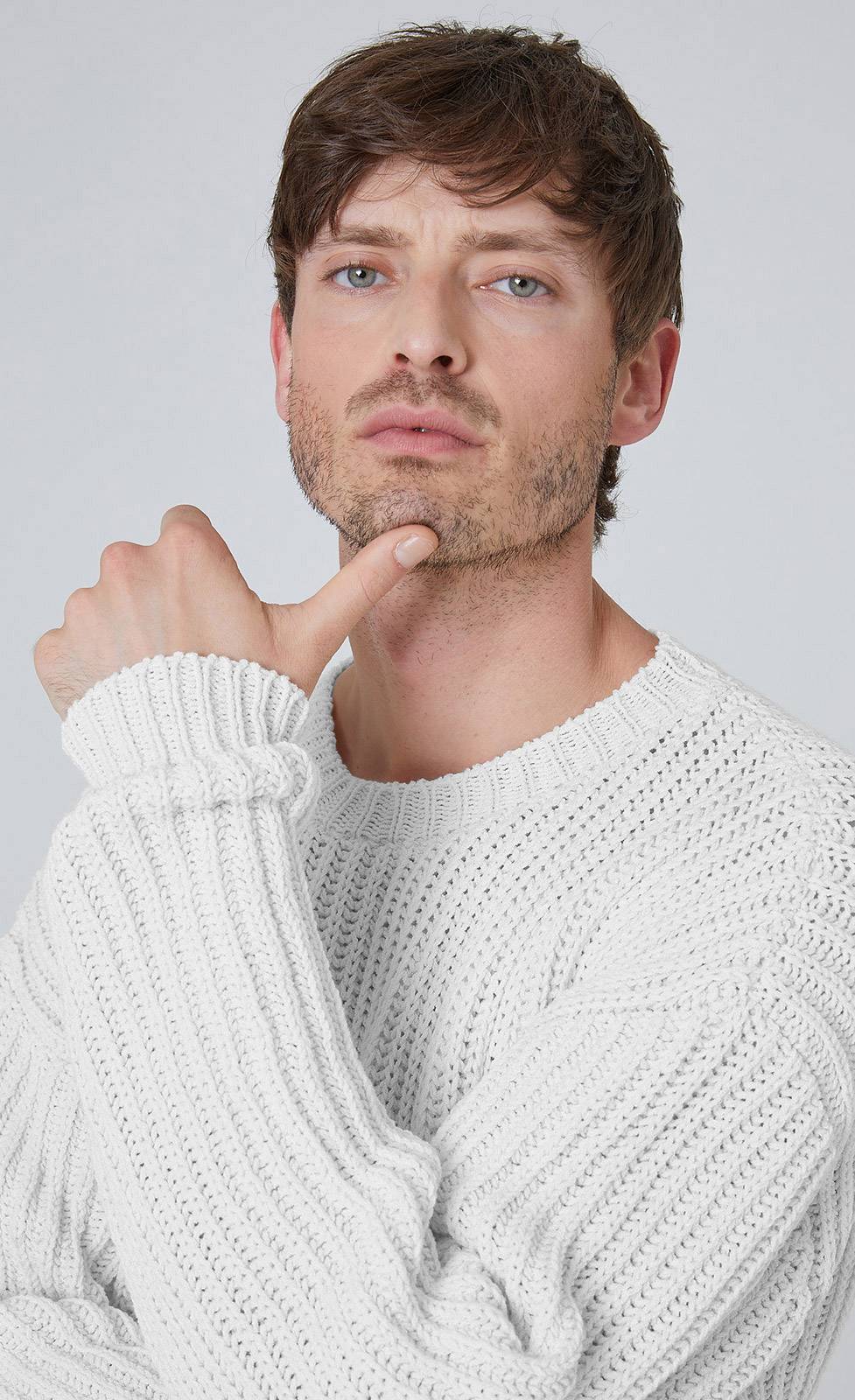 Kiefermann Elio Baumwolle-Leinen Strickpullover Neueste Stile
