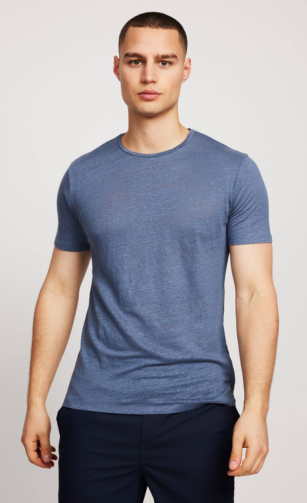 Kiefermann Laine Leinen Rundhals-T-Shirt Fabrikverkauf