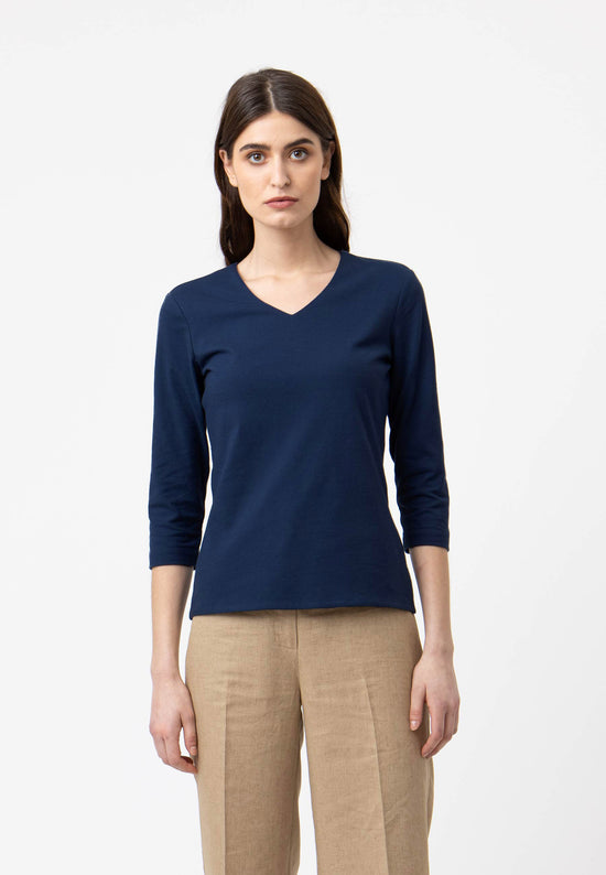 Lana Natural Wear V-Neck Shirt, Modell Mara Begrenztes Angebot