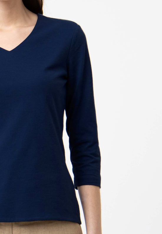 Lana Natural Wear V-Neck Shirt, Modell Mara Begrenztes Angebot