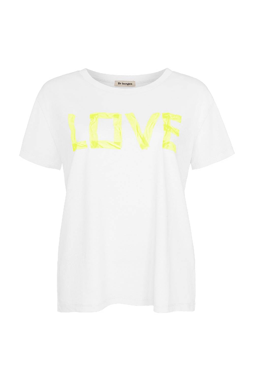 Liv Bergen T-Shirt LOVE in optic white