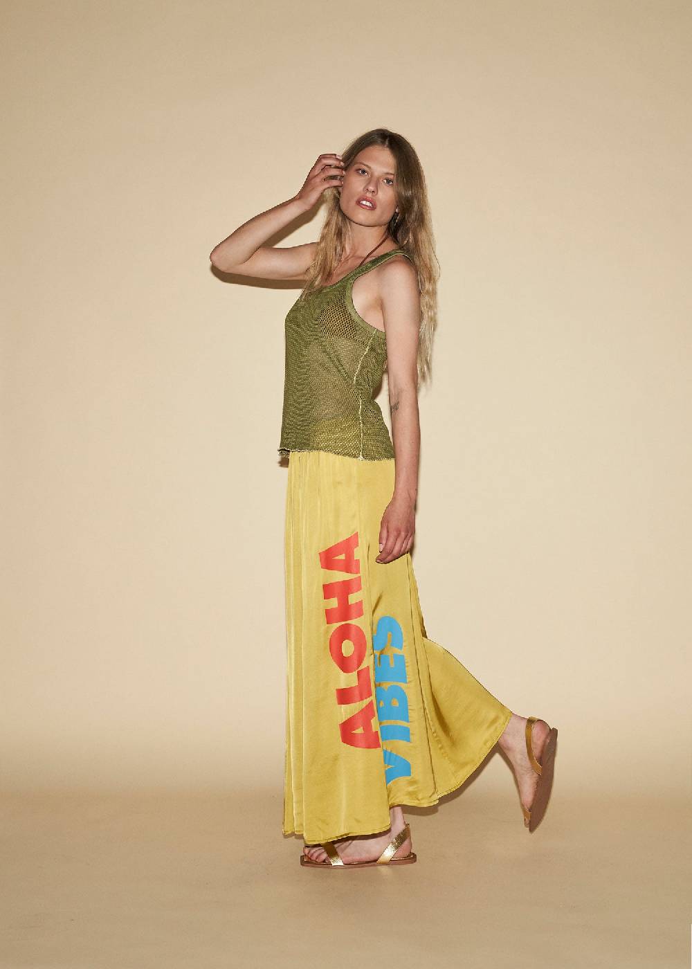Liv Bergen Top Net in charcoal Clearance-Verkauf