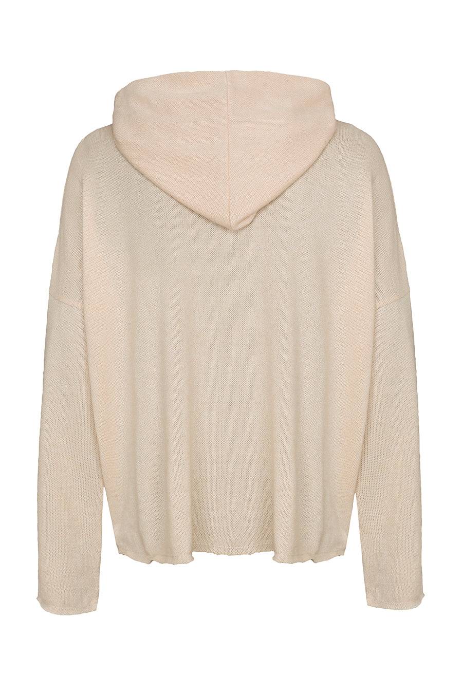 Liv Bergen Hoodie Knit in creme Auslauf