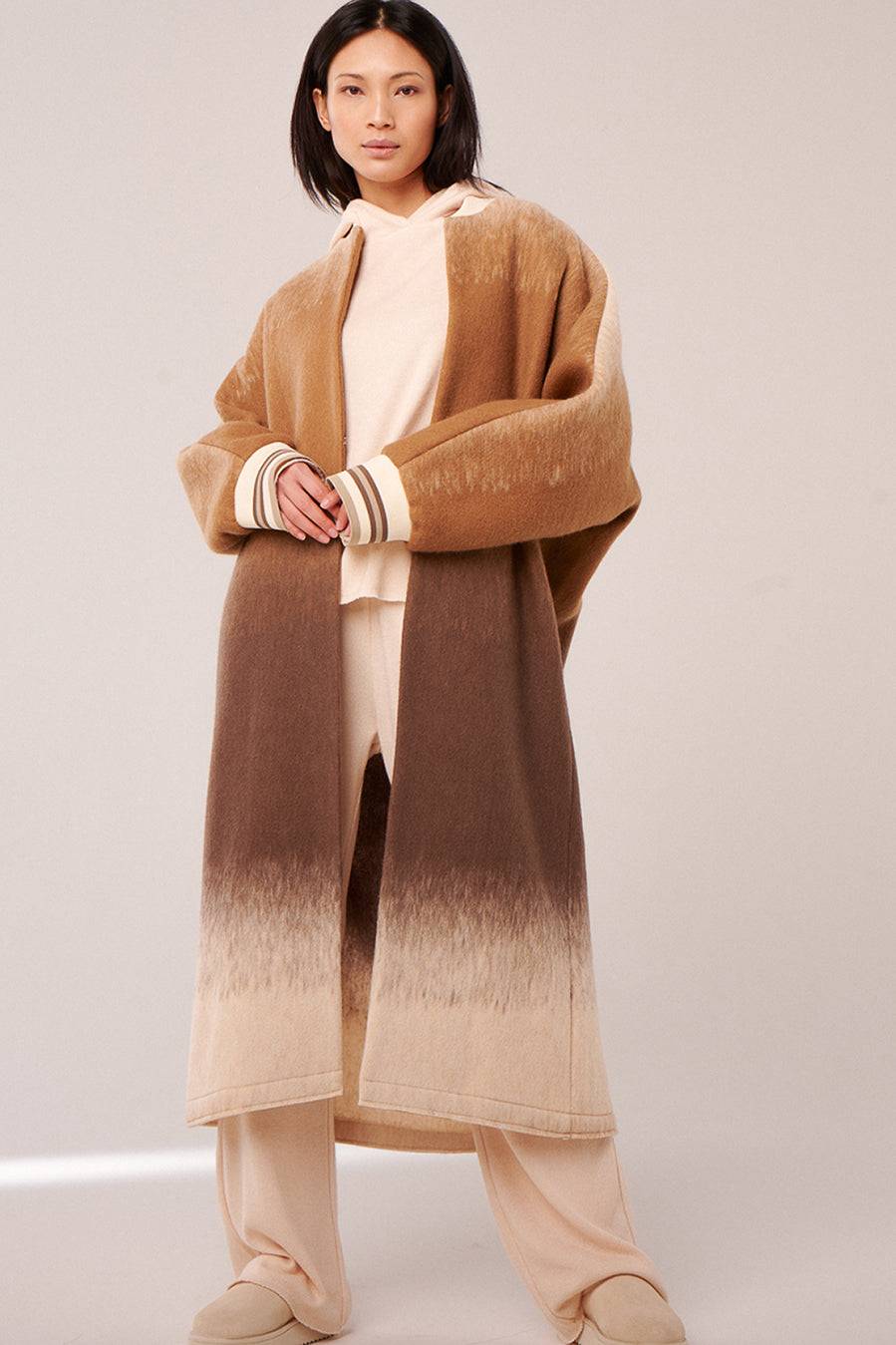 Liv Bergen Hoodie Knit in creme Auslauf