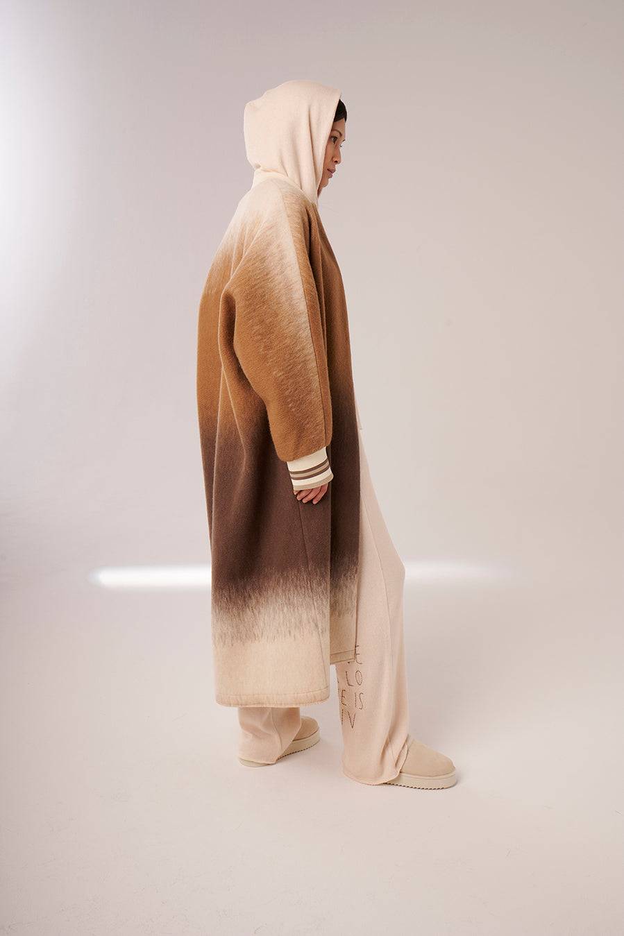 Liv Bergen Hoodie Knit in creme Auslauf