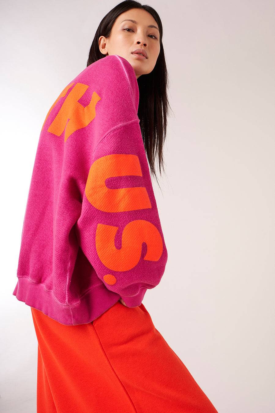 Liv Bergen Oversized Sweater Liv in neon pink Fabrik Onlineshop