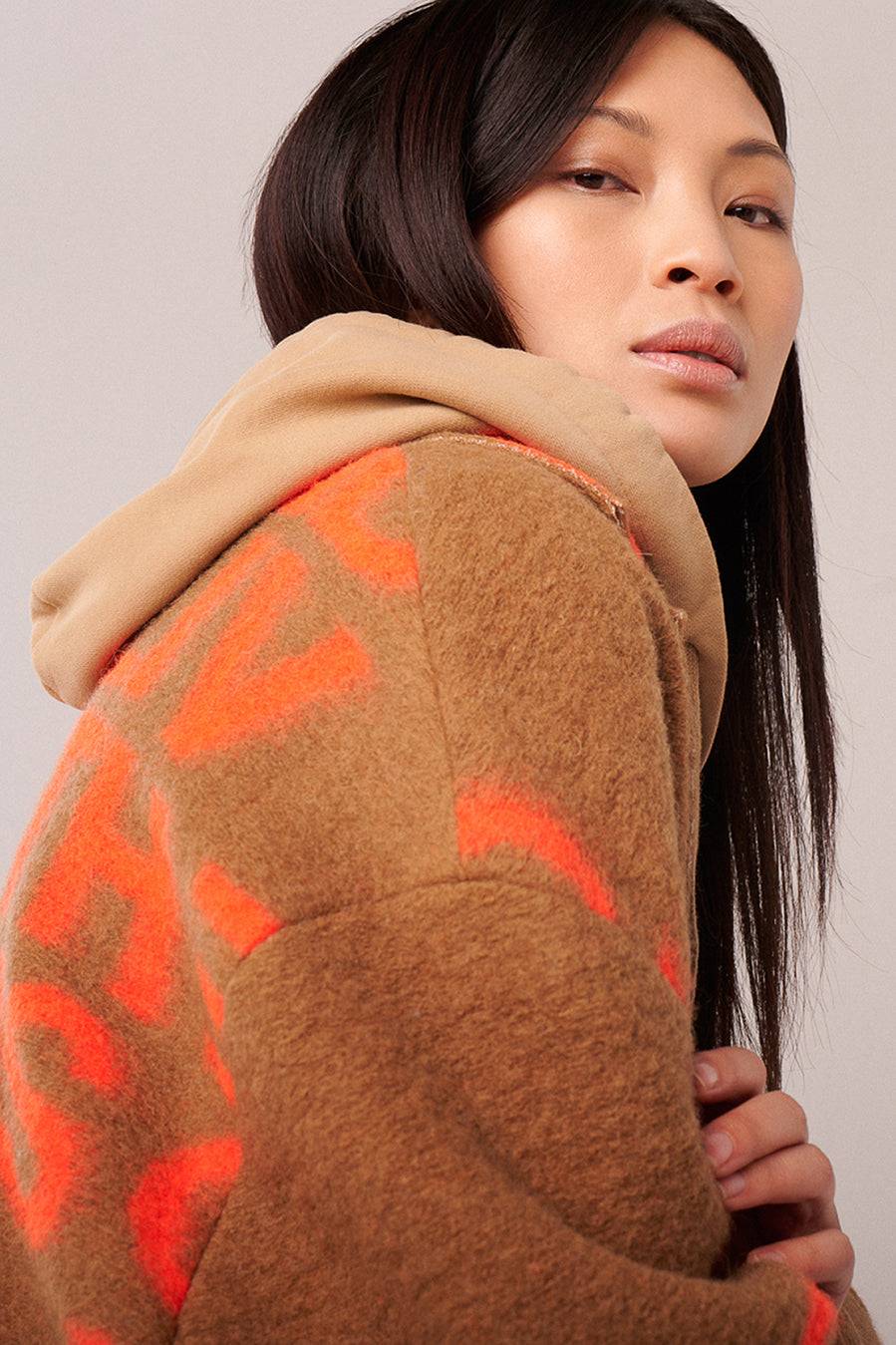 Liv Bergen Mantel Come in camel/orange Valentinstagsangebot