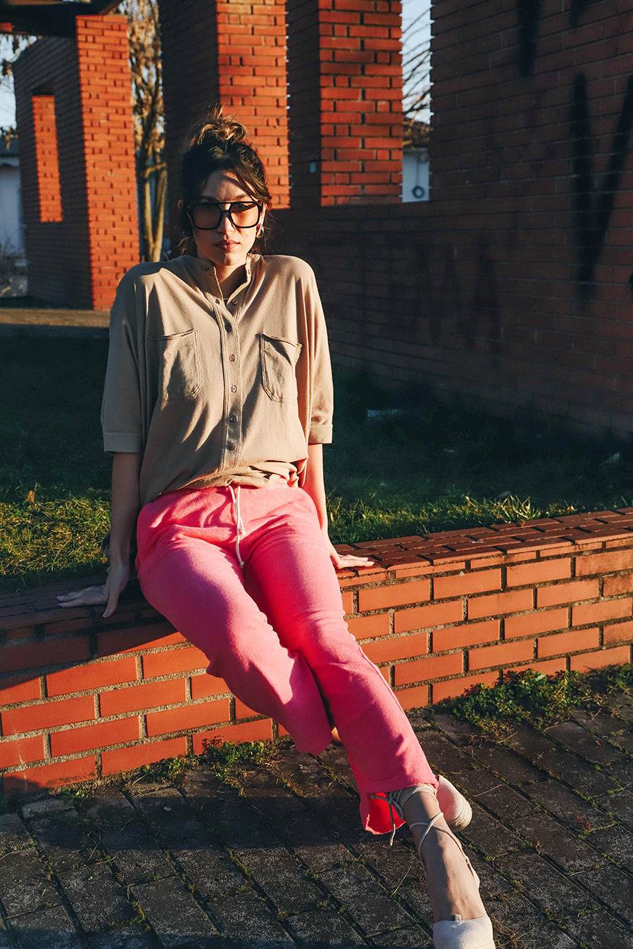 Liv Bergen Hose Frottee in pink lemonade Zeitbegrenzte Promotion