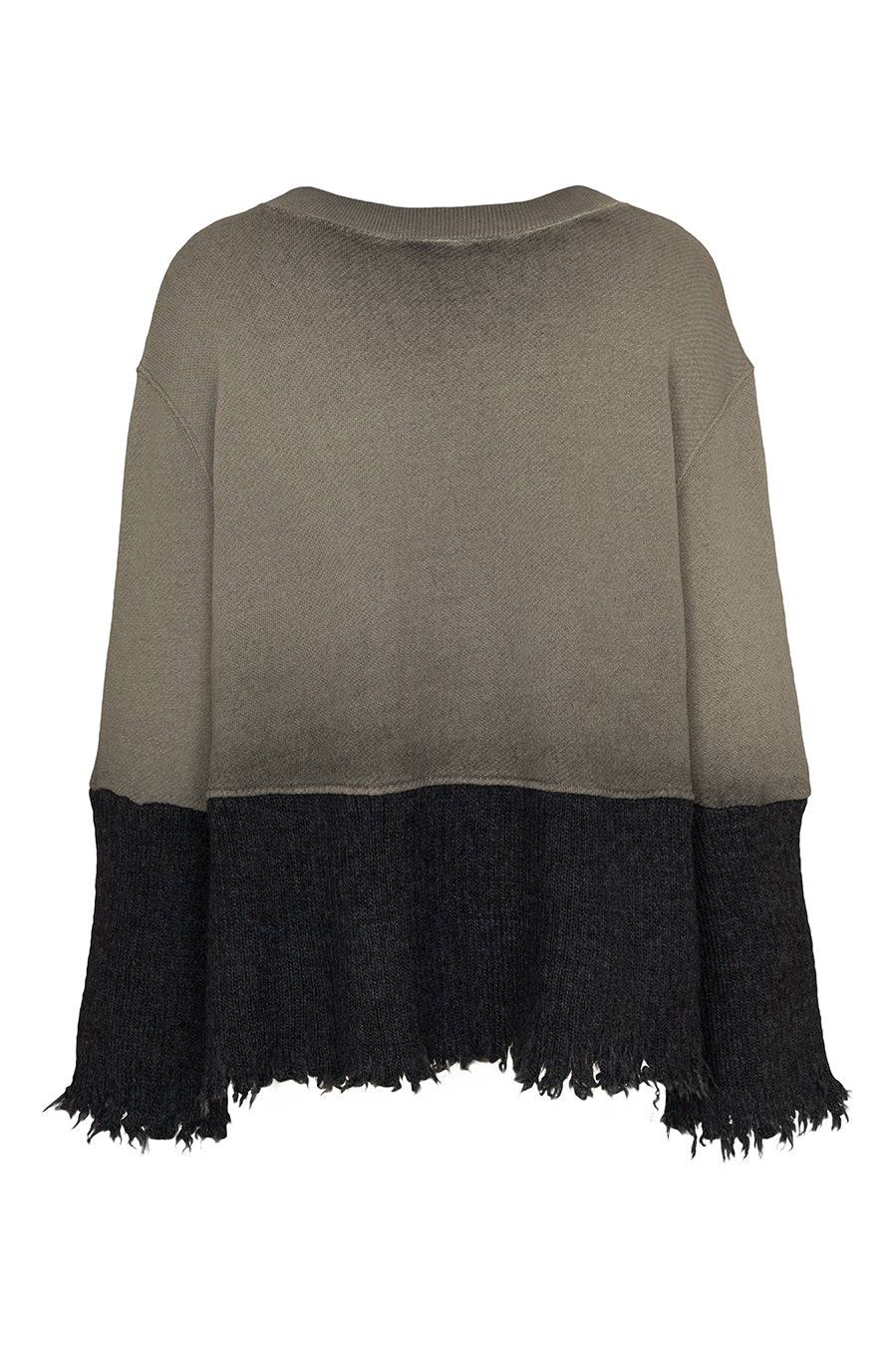 Liv Bergen Sweater Cotton dye in mocca im Angebot