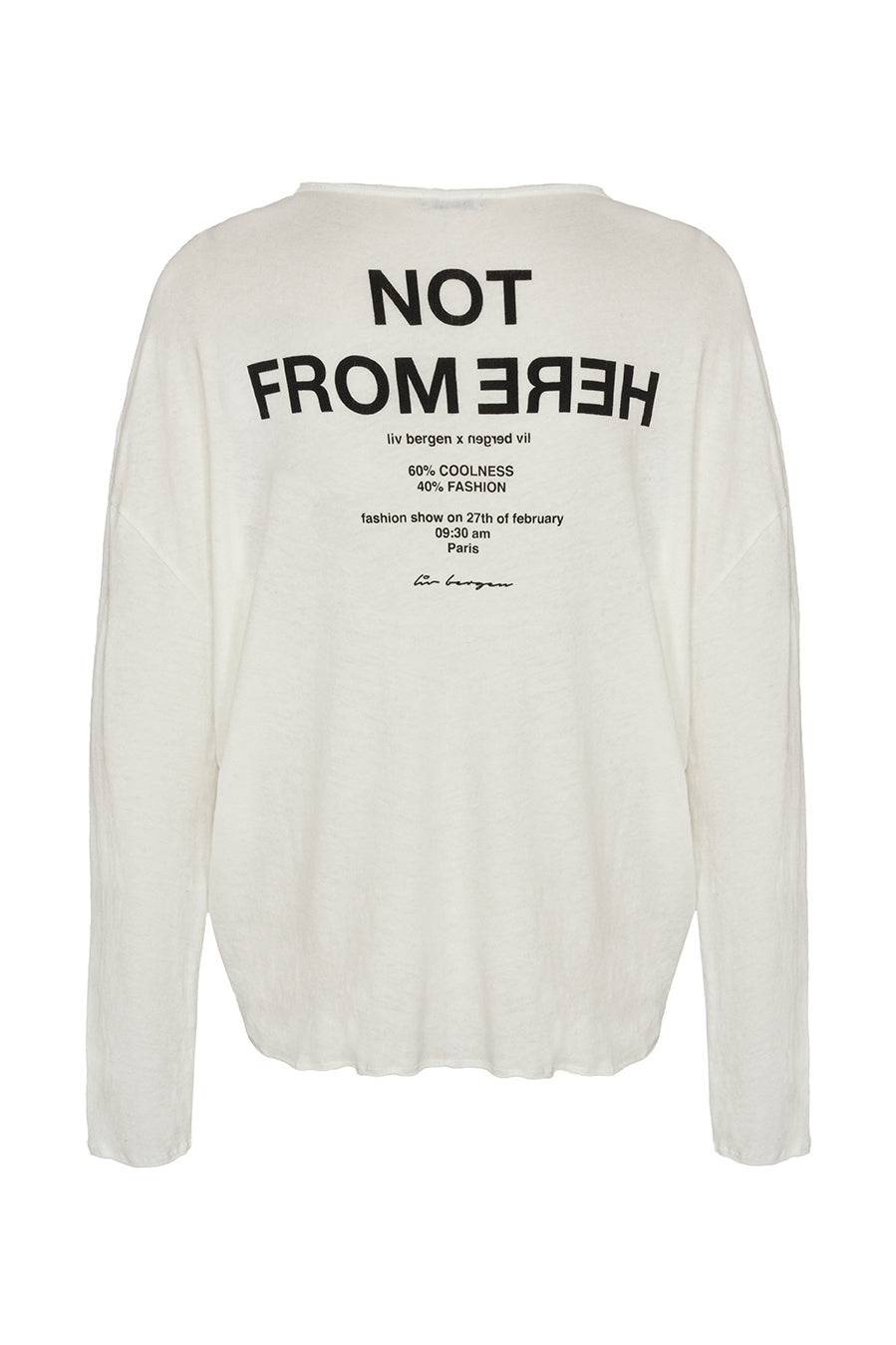 Liv Bergen Shirt Not in creme Schlussverkauf