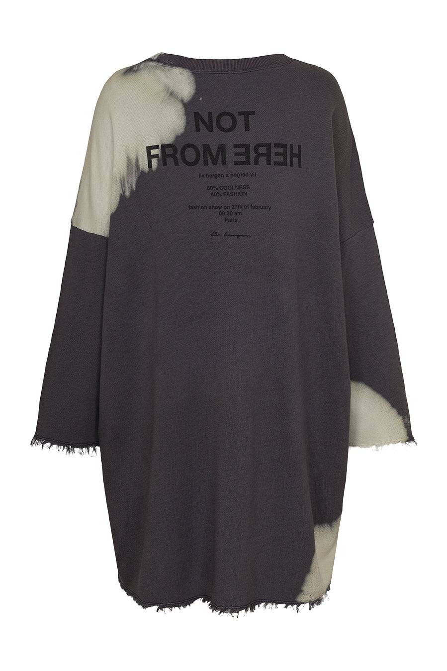 Liv Bergen Kleid Bleached in charcoal Kostenloser Versand international