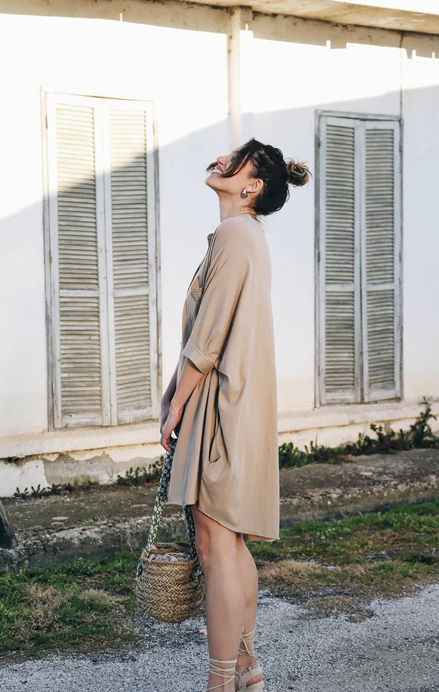 Liv Bergen Kleid oversized in safari 2025