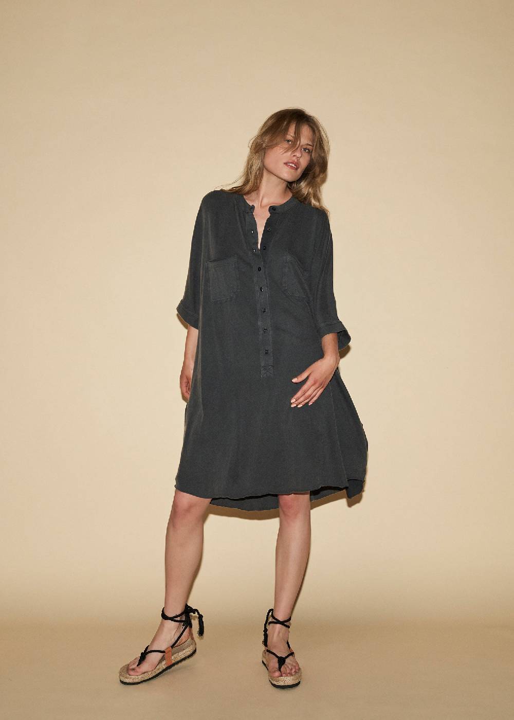 Liv Bergen Kleid oversized in peat Online
