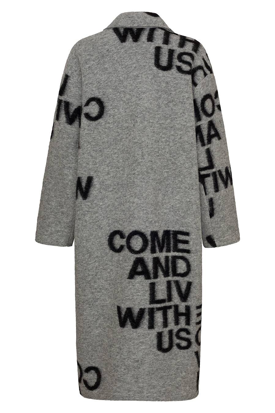 Liv Bergen Mantel Come in black/grey Fabrikverkauf