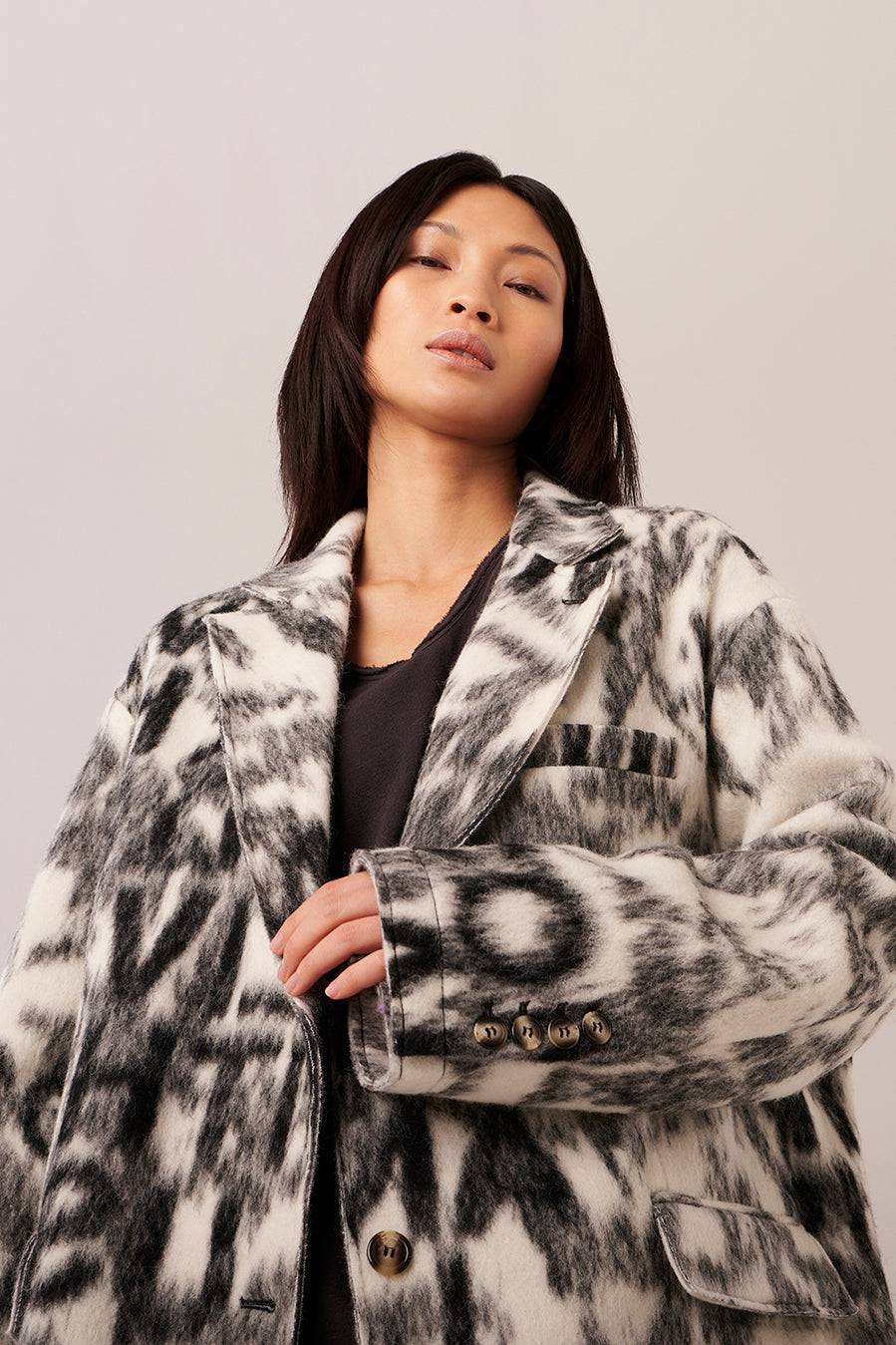 Liv Bergen Jacke Come in black/white Blitzverkäufe