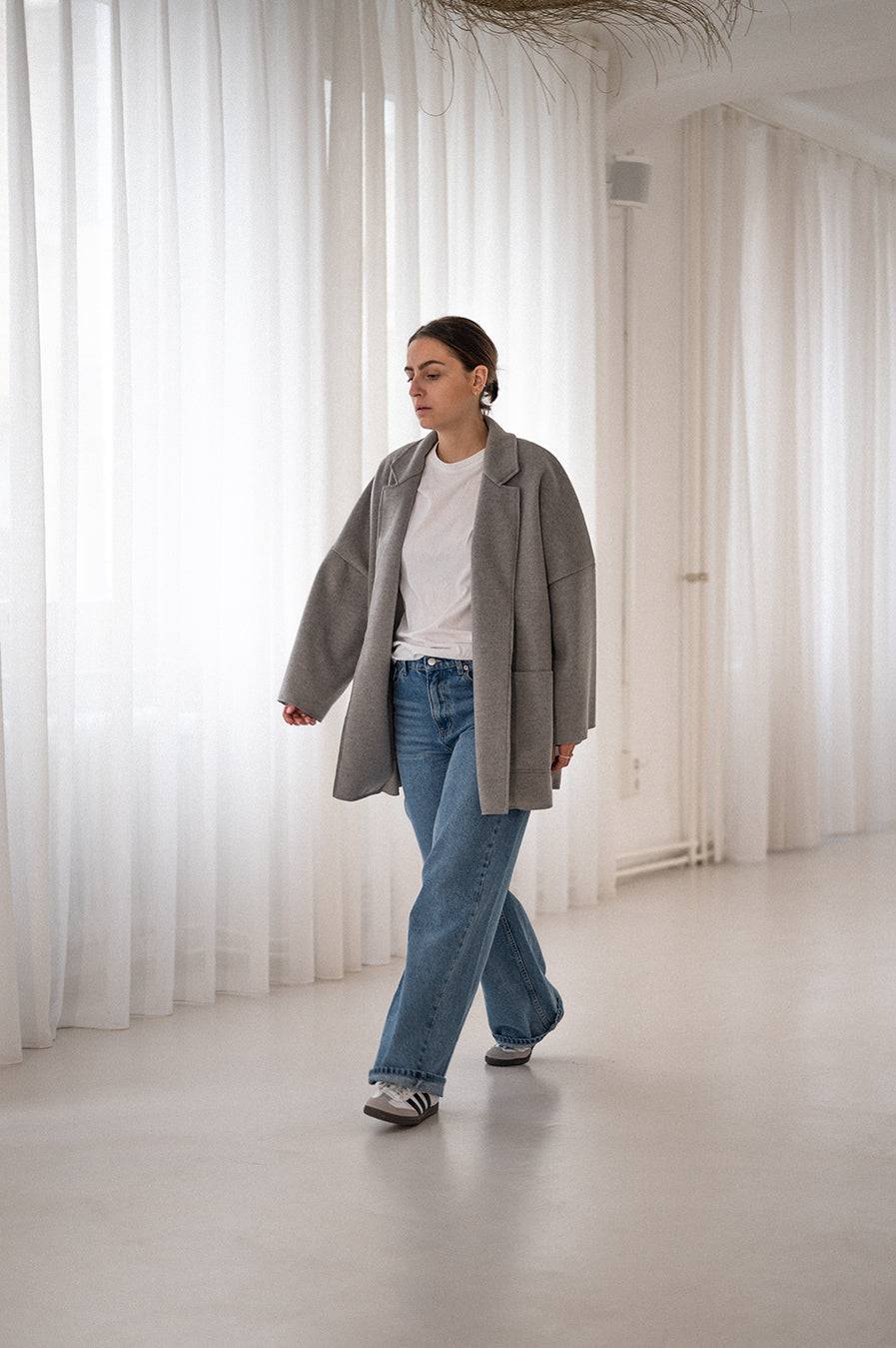 Liv Bergen Kurzer Mantel in mouse Jubiläumsangebot