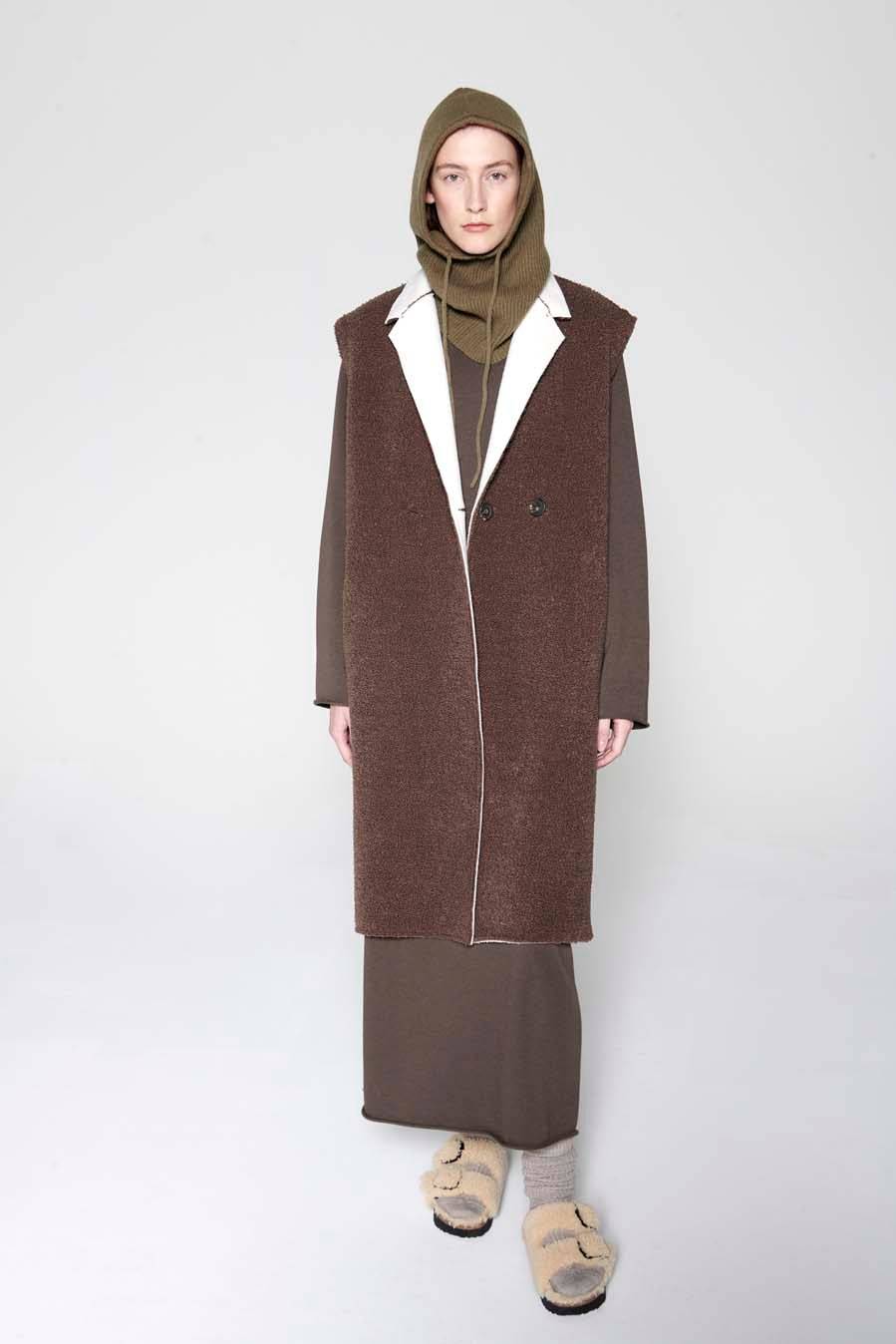 Liv Bergen Weste Teddy in stone grey Exklusive Angebote