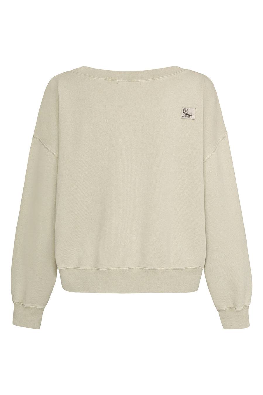 Liv Bergen Sweater square "100% Organic Cotton" in sand Blitzverkäufe