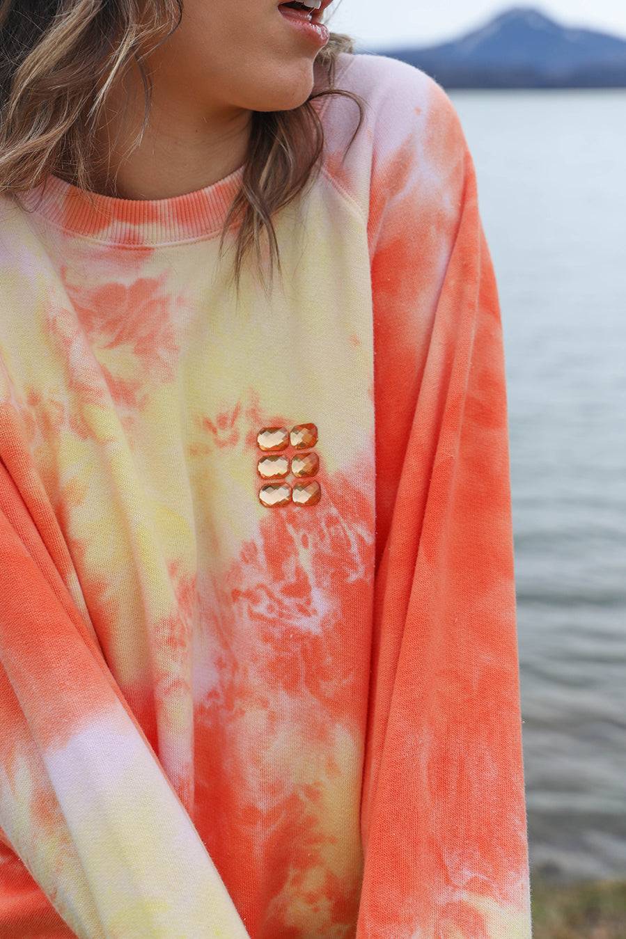 Liv Bergen Sweater Clouds in orange Super Rabatt