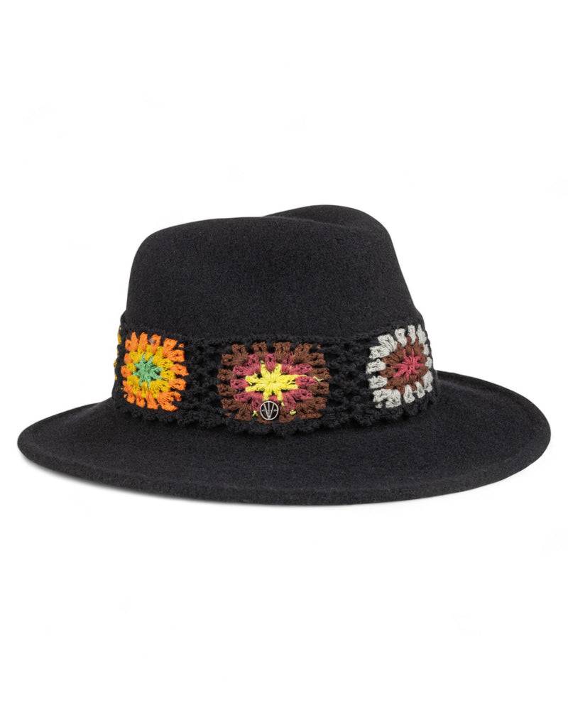Loevenich Damen Woll-Fedora - Schwarz Super Sparpreis