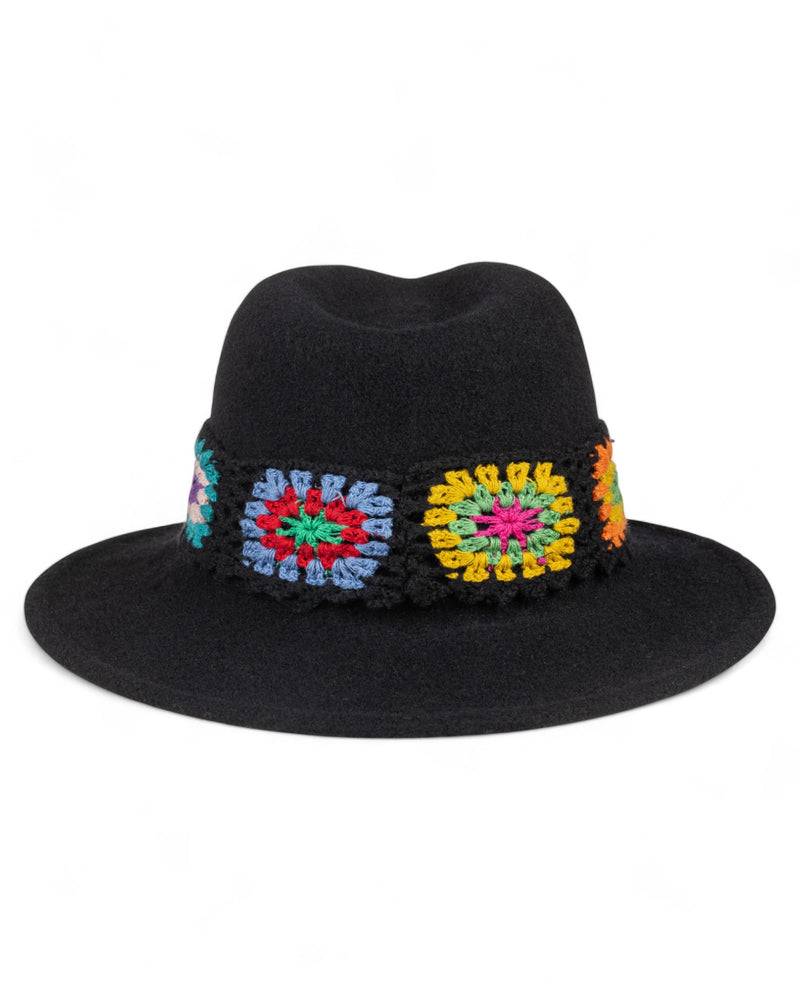 Loevenich Damen Woll-Fedora - Schwarz Super Sparpreis