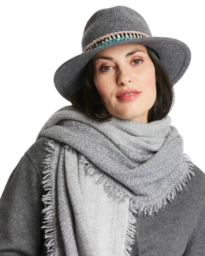 Loevenich Damen Woll-Fedora - Anthrazit meliert Neueste Stile