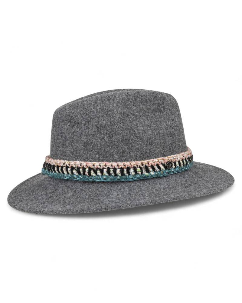Loevenich Damen Woll-Fedora - Anthrazit meliert Neueste Stile