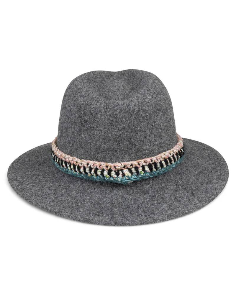 Loevenich Damen Woll-Fedora - Anthrazit meliert Neueste Stile
