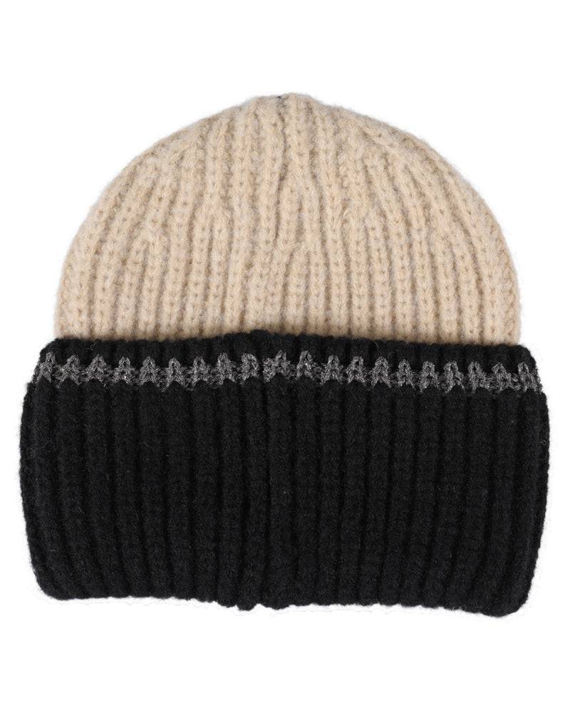 Loevenich SET Strickmütze + Schal - Beige-Schwarz Bis zu 50% Rabatt