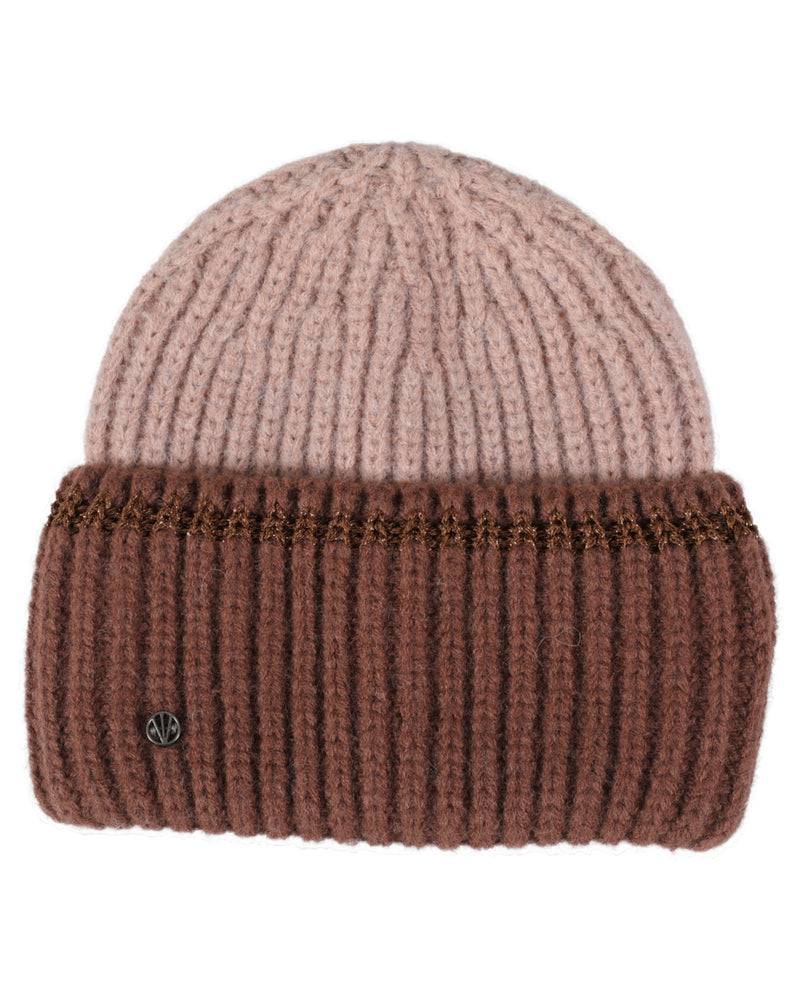 Loevenich SET Strickmütze + Schal - Puder-Cognac Sonderangebot der Fabrik