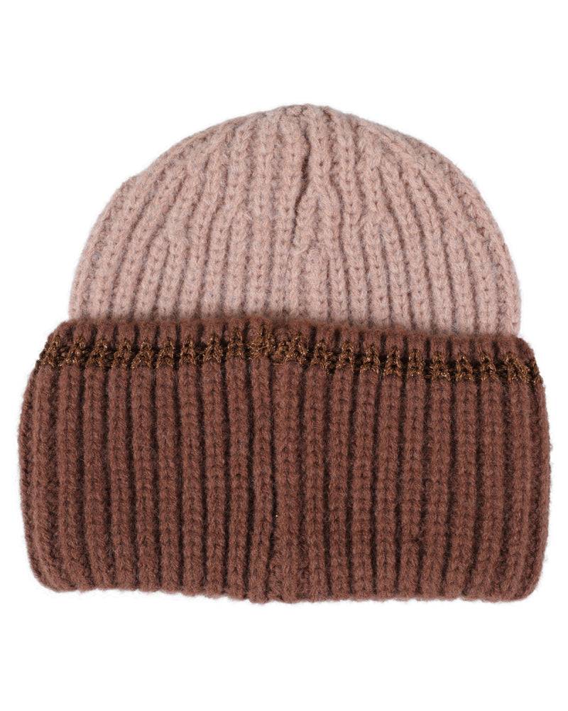 Loevenich SET Strickmütze + Schal - Puder-Cognac Sonderangebot der Fabrik